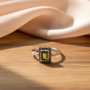 2.6 Grams <b>Peridot</b> <b>Ring</b> Elegant and Stylish Accessory for Women - Product Image 3