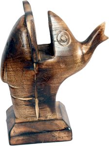 Porte-lunettes en bois en forme d'éléphant, figurine d'animal sculptée, garde les lunettes en sécurité, accessoire de bureau élégant pour la décoration de la maison et du bureau - Product Image 4