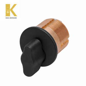 Brass Door Lock Cylinder Thumbturn Mechanical Door <b>Security</b> Flat Black 32mm For Entrance Door <b>Security</b> - Product Image 1