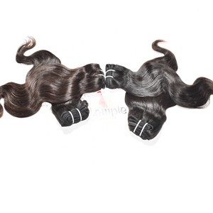 Extensions de cheveux humains Remy indiens ondulés, 100g, noir naturel, double trame machine, texture douce et fluide, pour femmes et salons - Product Image 4