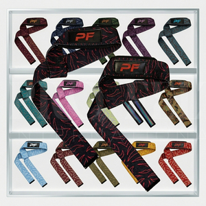 Accessoires de musculation, sangles de musculation de couleur unie, néoprène durable, soutien du poignet, entraînement en salle de sport, sangles robustes, unisexe - Product Image 1