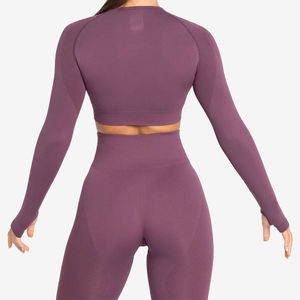 Ensemble de yoga personnalisé pour femmes, vente en gros, vêtements de sport OEM, soutien-gorge de sport extensible et leggings respirants à taille élastique - Product Image 4