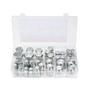 Kit di 64 Pezzi di Raccordi Idraulici in Acciaio Zincato BSPP, Tappi di Precisione per Filettatura, Accessori per Utensili Idraulici - Product Image 1