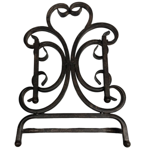 Support de livre en fer forgé de style américain, couleur noire, pour la décoration de la maison, du bureau ou du salon - Product Image 1