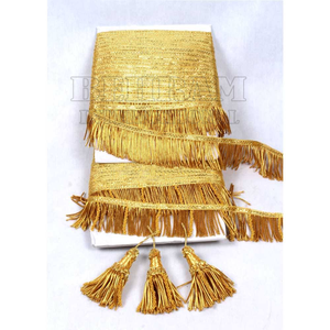 Frange en fil d'or de qualité supérieure, garnitures torsadées métalliques antiques pour uniformes de cérémonie et drapeaux historiques - Product Image 2