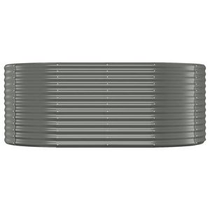 Grand lit de jardin surélevé en acier gris thermolaqué, durable, pour pots et jardinières - Product Image 3