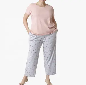 Benutzer definierte LOGO Cosy Cotton Pyjamas Set für Damen Nachtwäsche Loose Pyjamas Frauen Schlaf bekleidung Baumwolle Damen Nachtwäsche aus Pakistan