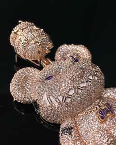 จี้หมีน้ำแข็ง 3 มิติ ดีไซน์ทันสมัย เงินแท้ S925 ประดับเพชรโมอิสซาไนต์ ผ่านการทดสอบ พร้อมสร้อยชุบโรเดียม/เงิน สามารถสลักชื่อได้ - Product Image 2