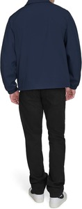 Men's Navy Blue Windproof <b>Coach</b> Jacket With Zipper Closure And Turn-down Collar Casual Outerwear For Autumn - Product Image 4