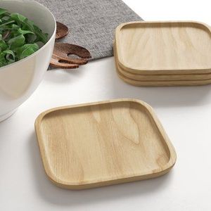 Plato de Madera Hecho a Mano para Mesa de Comedor, Plato de Madera Maciza Natural para Servir Alimentos, Aperitivos, Frutas, Postres, Restaurante, Cocina, Hogar - Product Image 4