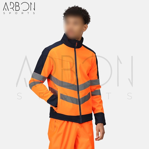 Vestes de sécurité orange réfléchissantes à haute visibilité, coupe-vent, imperméables, avec impression de logo personnalisé, nouvelle tendance, fournisseur fiable. - Product Image 3