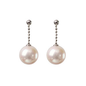 Pendientes Largos de Plata de Ley S925 con Diseño Francés, Perlas Edison Naturales de Agua Dulce para Mujer, Joyería de Perlas Tridimensional Simple - Product Image 5