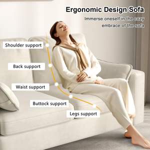 Sofá Loveseat Moderno de 56 Pulgadas con Brazos Acolchados y Bolsillos Laterales para Sala de Estar - Product Image 4