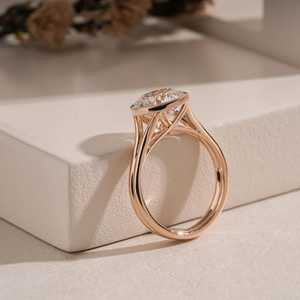 Anillo solitario con diamante de talla redonda Signet de 2,02 quilates para mujer, oro macizo de 14 quilates, regalo de cumpleaños para amantes, amuletos - Product Image 6