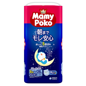 ผ้าอ้อมเด็กสำเร็จรูปยูนิชาร์ม มามี่โพโค โดราเอมอน แพ้นท์ ไซส์ XL 28 ชิ้น แพ็คจัมโบ้ – ผลิตในญี่ปุ่น ขายส่งจำนวนมาก เนื้อผ้านุ่ม ระบายอากาศได้ดี - Product Image 1