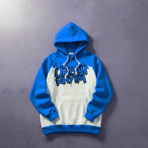 Sudadera con Capucha Personalizada para Hombre, de Invierno, Dos Tonos, Color Block, Forro Polar, Morado Quemado y Blanco, 100% Algodón, Corte y Confección, Venta al por Mayor de Fábrica - Product Image 3