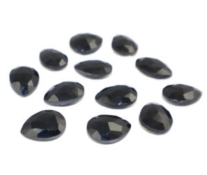 Pierre précieuse Onyx noir en forme de poire 12x16 MM, pierre brute pour la fabrication de bijoux, vente en gros en vrac - Product Image 4