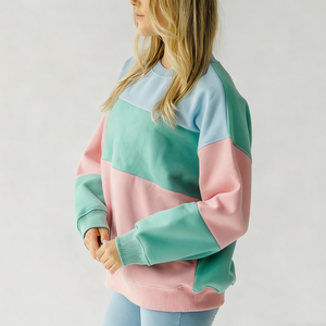 Custom Women Terry Sweatshirt Casual Long Sleeve Pullover Soft Cozy Turtleneck <b>Top</b> Relaxed Fit Everyday Fall <b>Winter</b> - Product Image 5