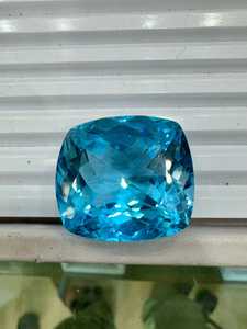 Topacio Azul Natural con Corte Cojín, Gema Suelta para Joyería Personalizada, Topacio Azul Genuino, Suministro de Gemas al por Mayor - Product Image 2