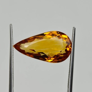 Citrine jaune naturelle taille poire 17 carats, facettée, qualité supérieure AAA, pour la création de bijoux - Product Image 6