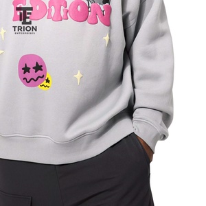 Sweat-shirts à capuche pour hommes, style streetwear, impression 3D, coupe ample, fabrication industrielle, impression en relief, style hip hop. - Product Image 4