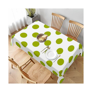 Nappe tendance blanche à pois, motif géométrique carré, en coton, polyester et lin, lavable, pour la maison, style minimaliste - Product Image 6