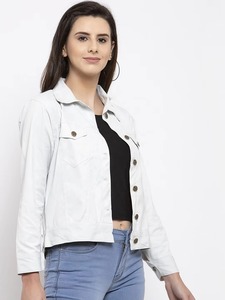 Veste en jean classique pour femme, manches longues, style basique, en coton, décontractée, streetwear, fournisseur OEM - Product Image 5