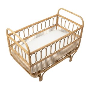 Handmade Rattan Baby Cot Kids Furniture Nursery Room High Quality Wholesale Price Hot Sale Sustainable Toddler <b>Bed</b> Crib Design - Product Image 1