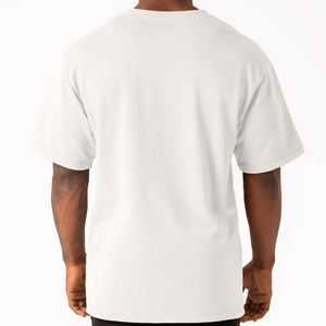 Camiseta de Hombre Blanca con Cuello Redondo, Manga Corta, Corte Regular, 100% Algodón, Personalizable, Informal, Tejida, de Color Sólido, Diseño Liso - Product Image 2