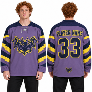 <b>Fan</b> <b>Ice</b> Hockey Jersey Polyester Personalized Chest Badge Club Colors ODM League Matches Rink Sessions Youth Sizes Sample Service - Product Image 3