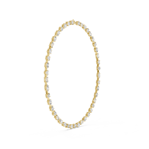 Collier en diamant de laboratoire plaqué or jaune, chaîne à maillons, pendentif de luxe, bijoux pour mariage, anniversaire, fête - Product Image 4