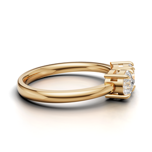 IGI Certified Lab Grown Diamond Toi Et Moi <b>Ring</b> 18K Yellow / White & Rose Gold Round & Cushion Shape Engagement <b>Ring</b> for Women - Product Image 4