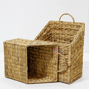 Artex Dong Thap Factory Natural Crafts Magazine Display Racks Handmade Seagrass <b>Storage</b> Holder <b>Book</b> Rack Stand - Product Image 5