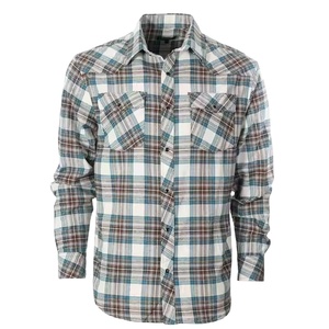 เสื้อเชิ้ตผ้าแฟลนเนลลายสก็อตผู้ชาย ผ้าฝ้าย 100% ขายส่ง ระบายอากาศได้ดี แขนยาว ทรงสุภาพ ผิวสัมผัสนุ่ม น้ำหนัก 220 กรัม ลายนูน ผลิตจากโรงงาน - Product Image 1