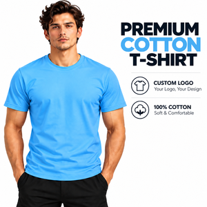 Custom Logo Thick Heavy Weight <b>Tshirts</b> 100% Cotton Men <b>Tshirt</b> Cotton Oversized Blank T-Shirts - Product Image 1