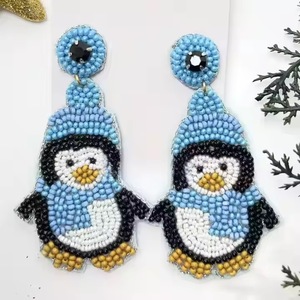 Pendientes de cuentas de semillas con forma de rodaja de naranja TEDDY, multicolor, bordados, hechos a mano, de alta calidad, a la moda - Product Image 1