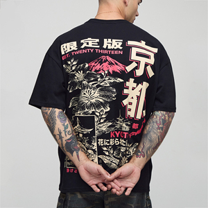 Screen Printed Men's Graphic T-Shirt <b>Custom</b> OEM Personalized Streetwear Crew Neck Short Sleeve Casual Fashion Apparel Top Tee - Product Image 1