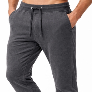 Pantalon de survêtement en coton lavé pour homme – Coupe confortable, style moderne, tissu doux, idéal pour le quotidien, coupe décontractée, pantalon de détente pour homme - Product Image 4