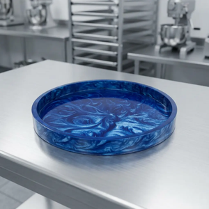 Bol en résine artisanal Prisme Cosmique |   Plat décoratif unique à effet holographique scintillant pour la décoration de la maison - Product Image 2