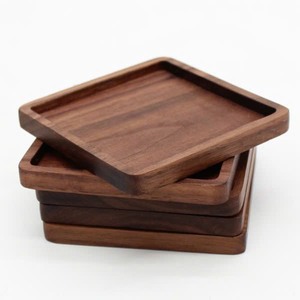 Square Wooden Storage Tray Stackable Minimalist Kitchen Tableware Holder - Product Image 1