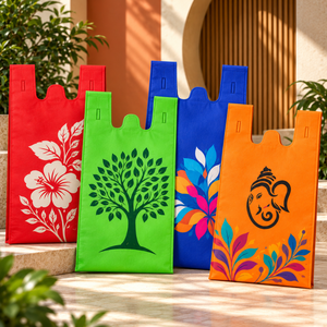 Sacs de courses imprimés de haute qualité en non-tissé |   Sacs fourre-tout réutilisables personnalisés, écologiques, recyclés, avec logo, plusieurs couleurs - Product Image 1