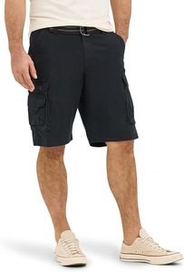 Men's <b>Black</b> Cargo Denim <b>Shorts</b> Mid Waist With Pockets Casual Summer Wear Breathable Woven Fabric Regular Wash - Product Image 6