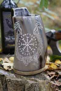 Unique Design Classic Eco-Friendly Buffalo Horn <b>Mug</b> Reasonable Rate Fashionable Luxury Light Weight Durable <b>Large</b> Capacity - Product Image 5