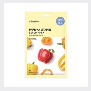 มาส์กหน้า Miraclair Korean Paprika Vitamin Serum Mask 23 มล. ผลิตในเกาหลี แผ่นมาส์กสีขาว ไนอะซินาไมด์ - Product Image 3
