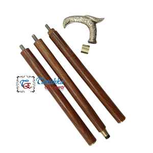 Bastón Plegable de Madera de Lujo, Portátil, de 3 Secciones Ajustables, con Mango de Latón, Ligero y Ambidiestro, para Senderismo - Product Image 5