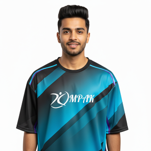 Camiseta de Moda Casual para Hombre, Corte Regular, Sublimada, de Poliéster/Algodón, Transpirable, Estilo Urbano - Product Image 1