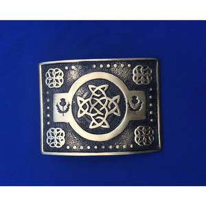 Hebilla de cinturón tradicional escocesa Highland con nudo celta, acabado antiguo, hebillas de cinturón con diseño celta en espiral, venta al por mayor de artículos antiguos - Product Image 2