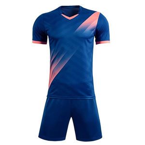Maillots de football et uniformes de football à manches courtes 100% polyester antibactérien et à séchage rapide pour l'été, logo personnalisé - Product Image 6