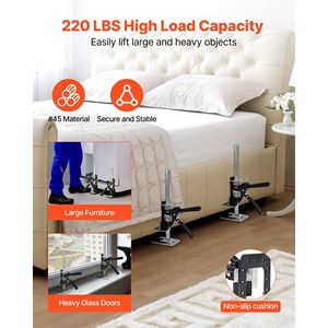 2 Piezas Gato de Brazo Metálico de 7.1 Pulgadas para Ahorro de Esfuerzo, Herramienta de Elevación Manual con Nivel Magnético y Alta Capacidad de Carga - Product Image 3