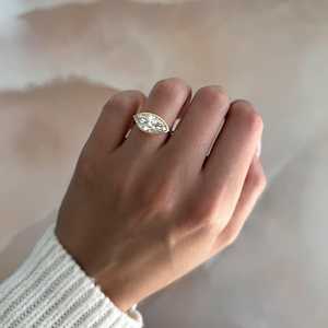 Bague en diamant de laboratoire de 3 carats de forme marquise certifiée IGI, or 14 carats, CVD HPHT, bague de fiançailles pour femmes, bijoux classiques, vente en gros - Product Image 2